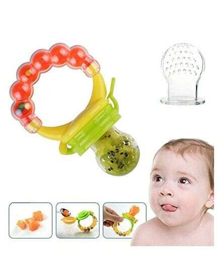 Rattle Fresh Fruit Pacifier–Red
