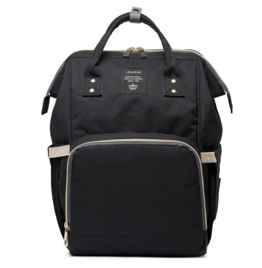 Portable Diaper Backpack Bag-Black