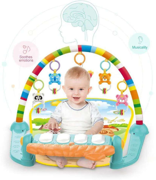 3 in 1 Baby Toddler Activity Play Gym Piano Fitness Music Rack Mat!